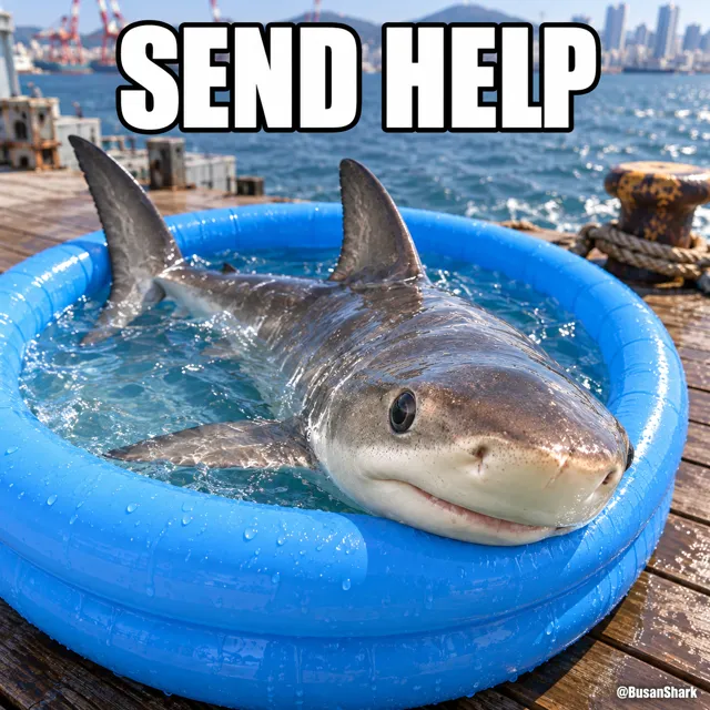 Send help — Busan Shark reaction meme