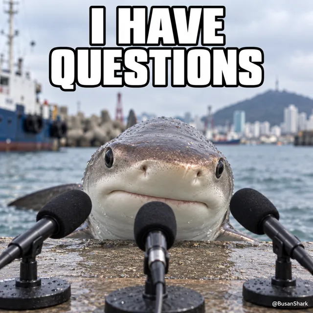 I have questions — Busan Shark reaction meme