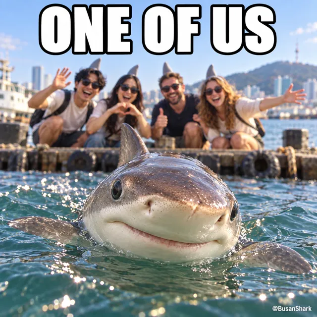 One of us — Busan Shark reaction meme
