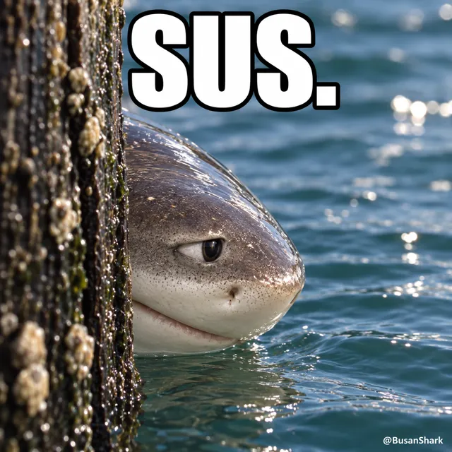 Sus. — Busan Shark reaction meme