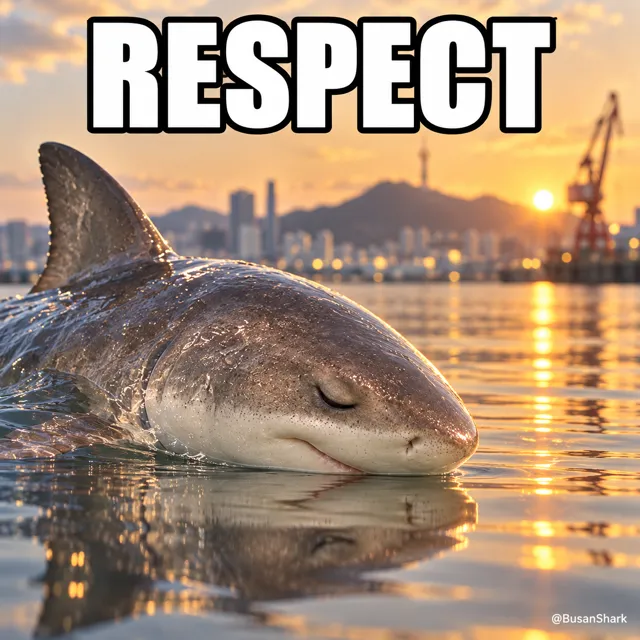 Respect — Busan Shark reaction meme